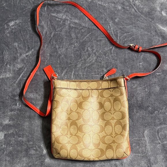 Coach Beige and Red Crossbody Bag - Picture 2 of 2